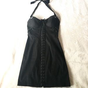 GUESS Corset Mini Dress Color Black Sz S